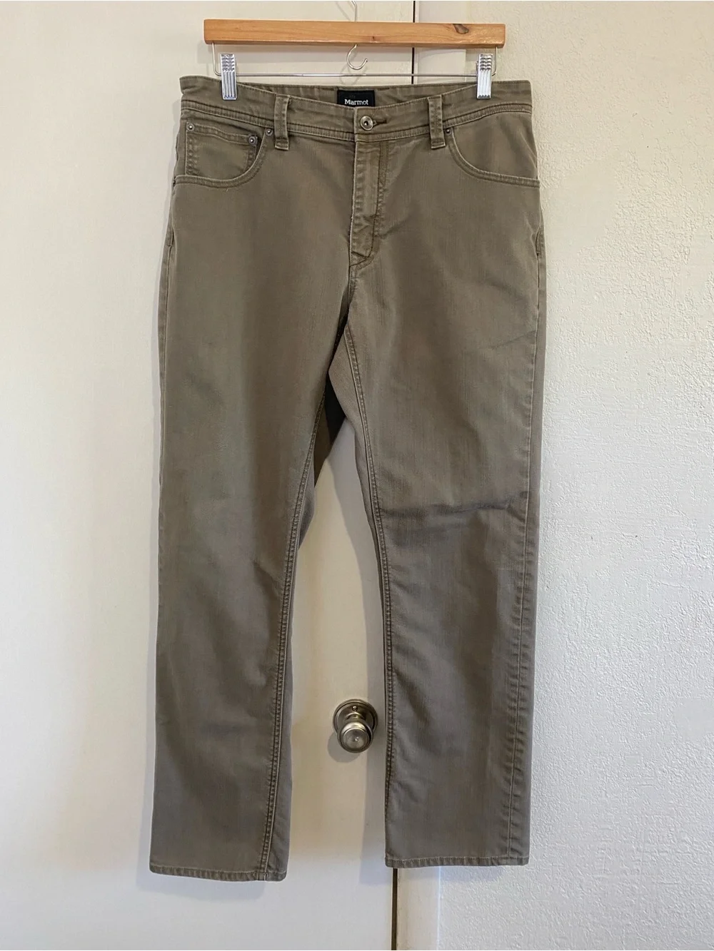Marmot Pants Mens 34 Tan Hiking‎ Outdoor Casual Durable Travel Stretch